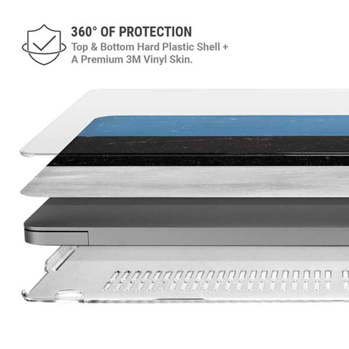 Estonia Flag Distressed MacBook Pro 14in (2021-24) Case plus Skin